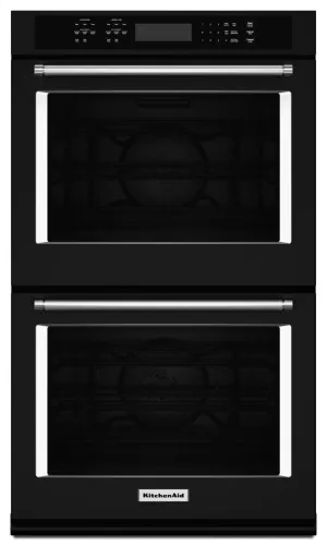 Kitchenaid KODE500EBL 30" Double Wall Oven With Even-Heat&#8482; True Convection - Black Wall Ovens 27 inch wall oven built-in