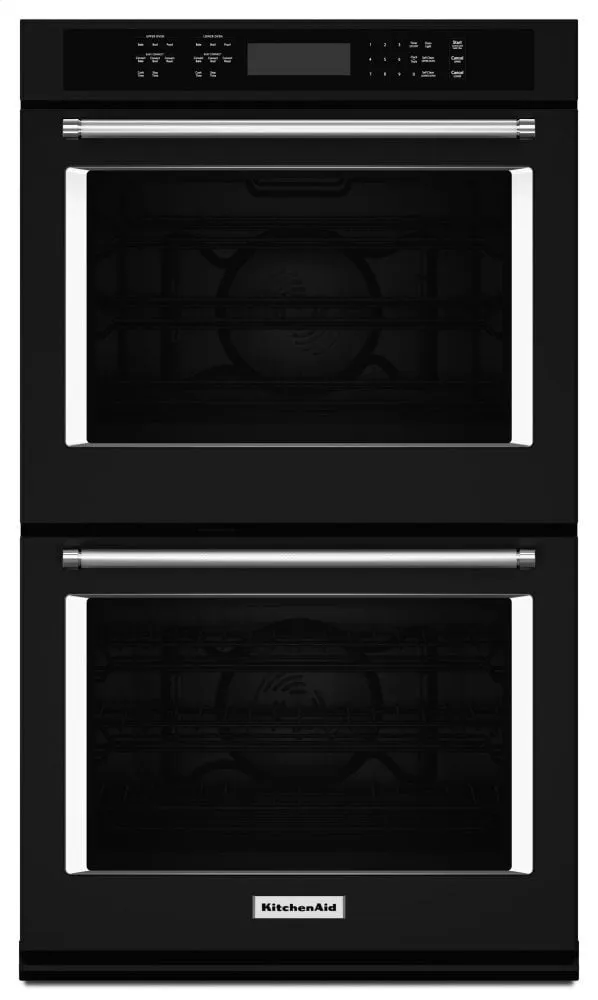 Kitchenaid KODE500EBL 30" Double Wall Oven With Even-Heat&#8482; True Convection - Black Double Wall Ovens built-in double oven 30 inch