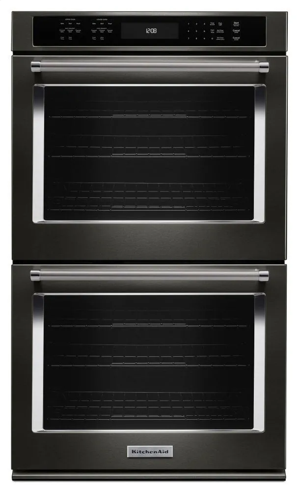 Kitchenaid KODE507EBS 27" Double Wall Oven With Even-Heat&#8482; True Convection - Black Stainless Steel With Printshield&#8482; Finish Double Wall Ovens built-in double oven 30 inch