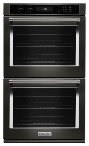 Kitchenaid KODE507EBS 27" Double Wall Oven With Even-Heat&#8482; True Convection - Black Stainless Steel With Printshield&#8482; Finish Wall Ovens 27 inch wall oven built-in