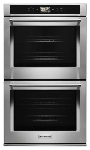 Kitchenaid KODE900HSS Smart Oven  30" Double Oven With Powered Attachments - Stainless Steel Wall Ovens oven with smart temperature control