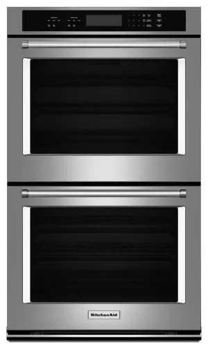 Kitchenaid KODT100ESS 30" Double Wall Oven With Even-Heat&#8482; Thermal Bake/Broil - Stainless Steel Double Wall Ovens built-in double oven 30 inch