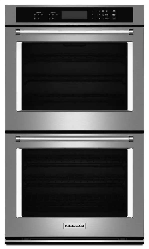 Kitchenaid KODT107ESS 27" Double Wall Oven With Even-Heat&#8482; Thermal Bake/Broil - Stainless Steel Wall Ovens 27 inch wall oven built-in