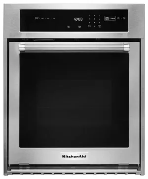Kitchenaid KOSC504ESS 24" Single Wall Oven With True Convection - Stainless Steel Single Wall Ovens single oven with self-cleaning feature