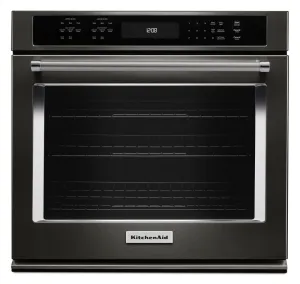 Kitchenaid KOSE500EBS 30" Single Wall Oven With Even-Heat&#8482; True Convection - Black Stainless Steel With Printshield&#8482; Finish Wall Ovens 27 inch wall oven built-in
