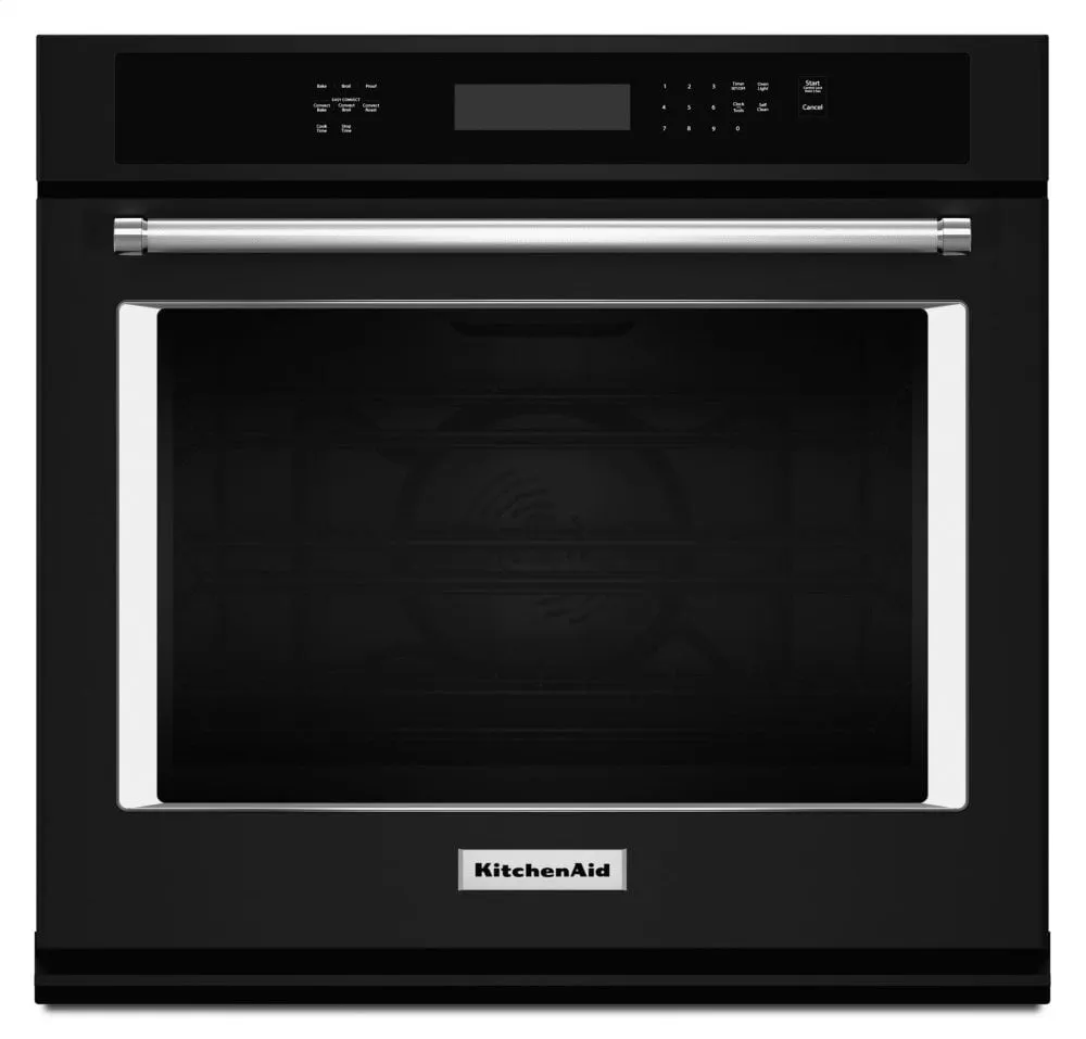 Kitchenaid KOSE507EBL 27" Single Wall Oven With Even-Heat&#8482; True Convection - Black Single Wall Ovens electric wall oven with convection