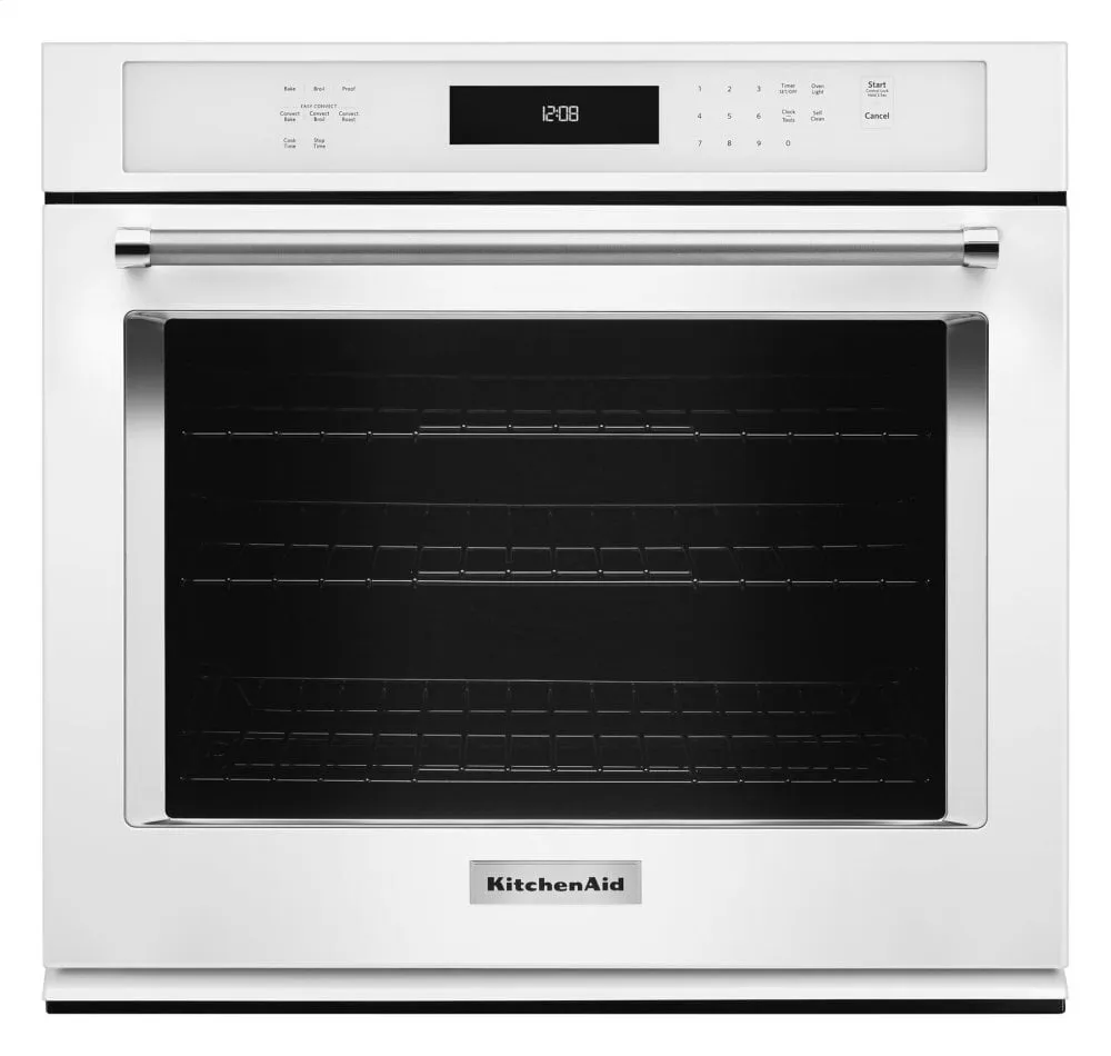 Kitchenaid KOSE507EWH 27" Single Wall Oven With Even-Heat&#8482; True Convection - White Wall Ovens oven with smart temperature control