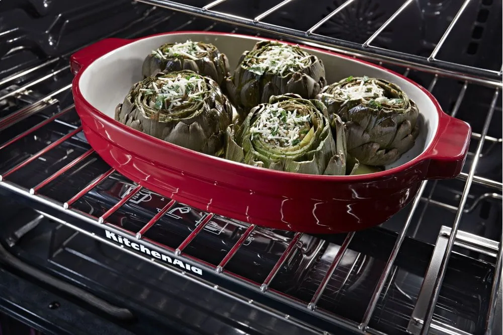 Kitchenaid KSGG700ESS 30-Inch 5-Burner Gas Slide-In Convection Range - Stainless Steel