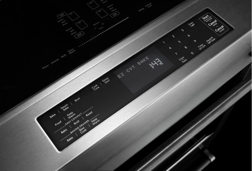 Kitchenaid KSIB900ESS 30-Inch 4-Element Induction Slide-In Convection Range With Baking Drawer - Stainless Steel