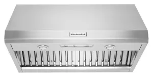 Kitchenaid KVWC906JSS 36" 585-1170 Cfm Motor Class Commercial-Style Wall-Mount Canopy Range Hood - Stainless Steel Ducted Hoods under cabinet ducted hood