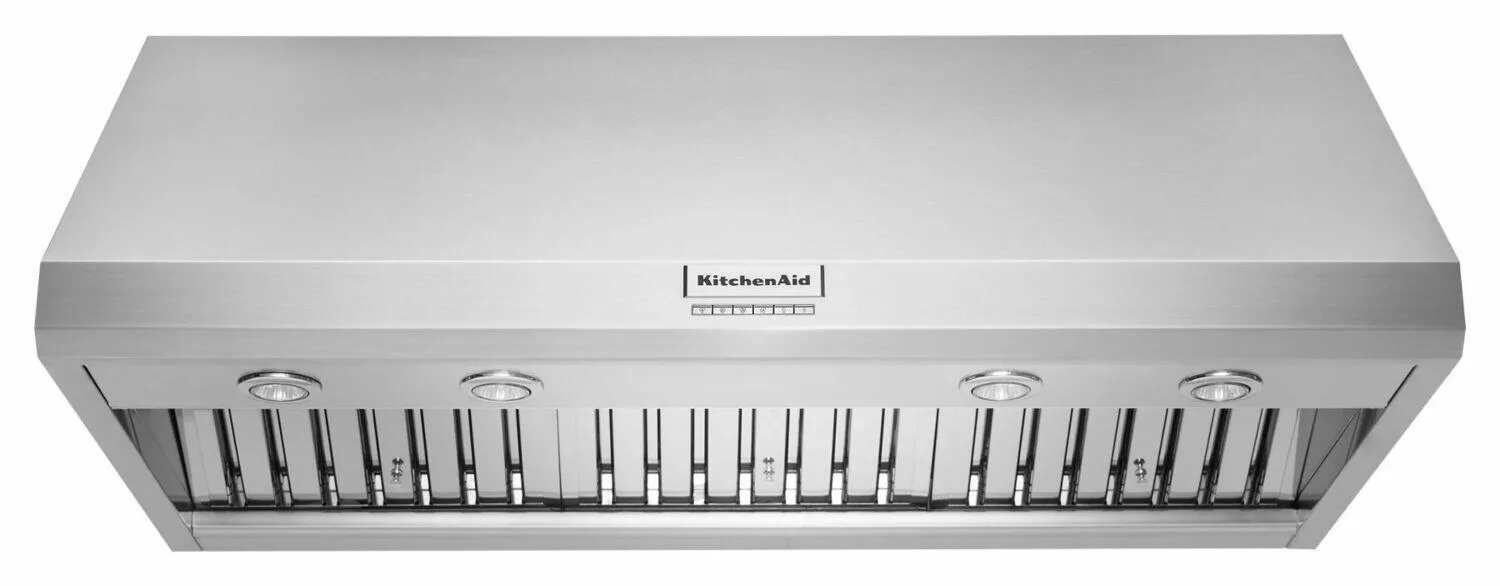 Kitchenaid KVWC908KSS 48'' 585 Or 1170 Cfm Motor Class Commercial-Style Wall-Mount Canopy Range Hood - Stainless Steel Ducted Hoods under cabinet ducted hood