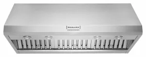 Kitchenaid KVWC908KSS 48'' 585 Or 1170 Cfm Motor Class Commercial-Style Wall-Mount Canopy Range Hood - Stainless Steel Ducted Hoods under cabinet ducted hood