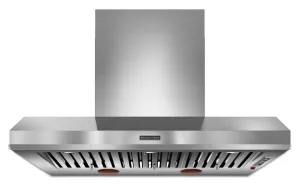 Kitchenaid KXW9748YSS 48'' Wall-Mount 600-1200 Cfm Canopy Hood, Commercial-Style Stainless Steel Ventilation Range Hoods high suction kitchen exhaust hood