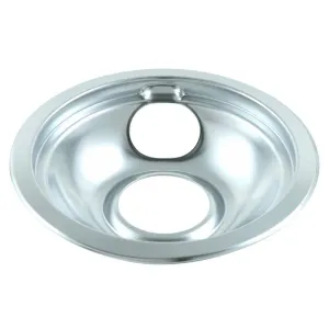 Kitchenaid W10196405RW Electric Range Round Burner Drip Bowl, Chrome - Other Range Accessories drip pans for electric ranges