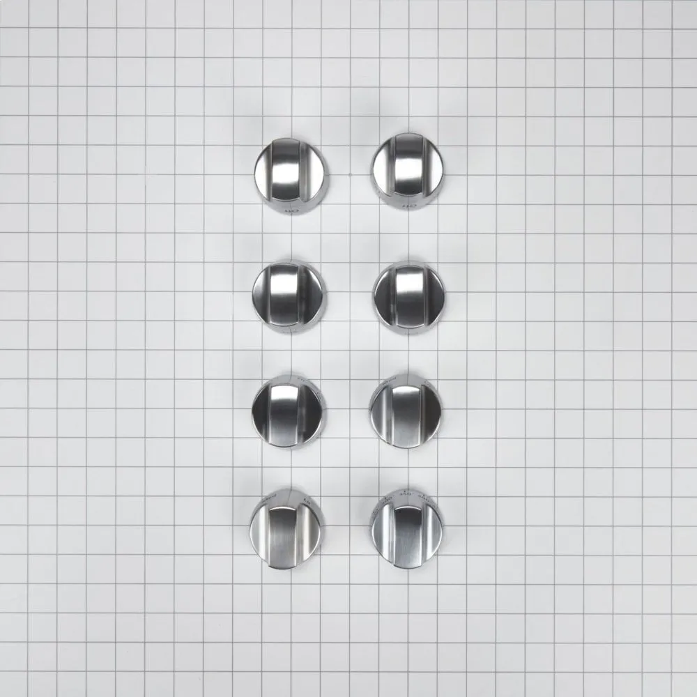 Kitchenaid W10231704 Cooktop Burner Control Knob Kit, Stainless Steel - Other