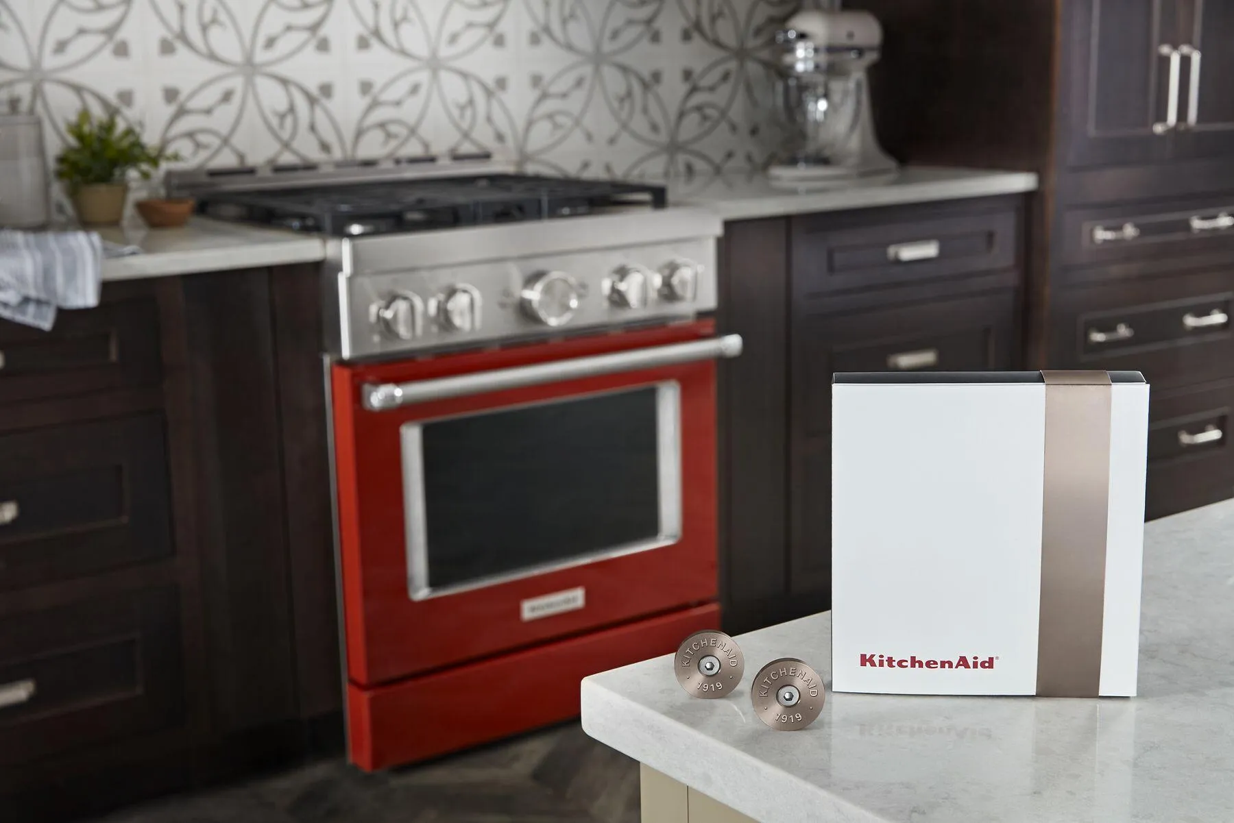 Kitchenaid W11368841BN Kitchenaid Commercial-Style Range Handle Medallion Kit - Bronze
