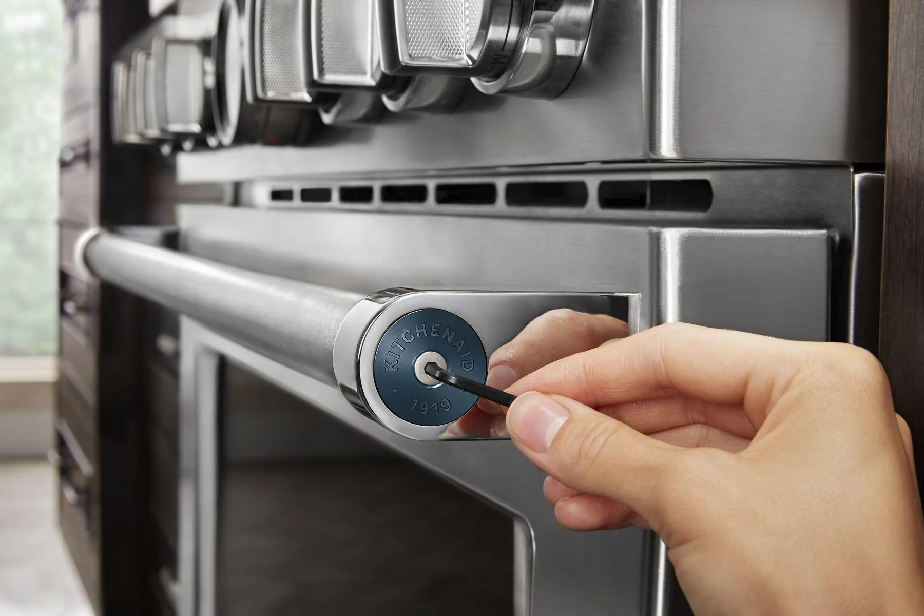Kitchenaid W11368841DD Kitchenaid Commercial-Style Range Handle Medallion Kit - Dark Blue
