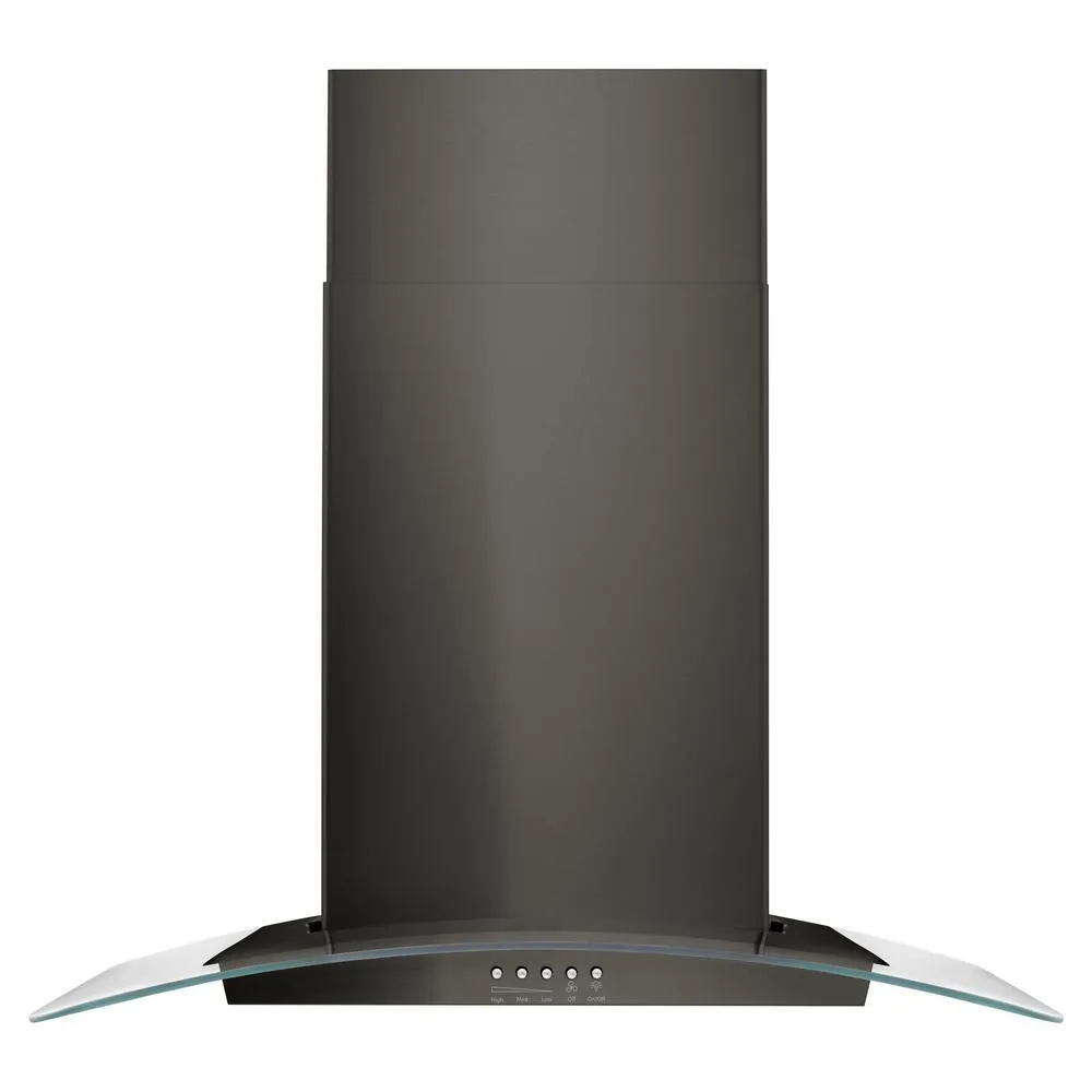 Kitchenaid WVW51UC0HV 30" Concave Glass Wall Mount Range Hood Ducted Hoods high cfm ducted range hood