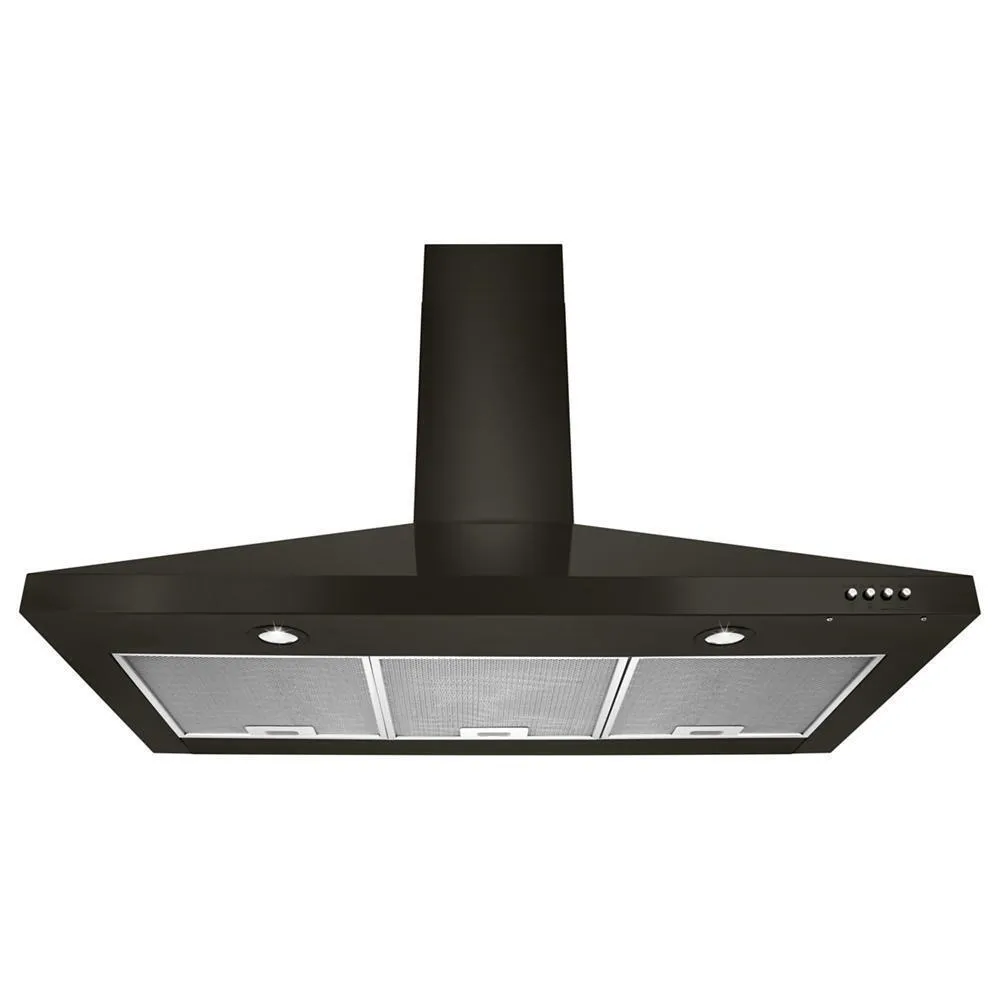Kitchenaid WVW53UC6HV 36" Contemporary Black Stainless Wall Mount Range Hood