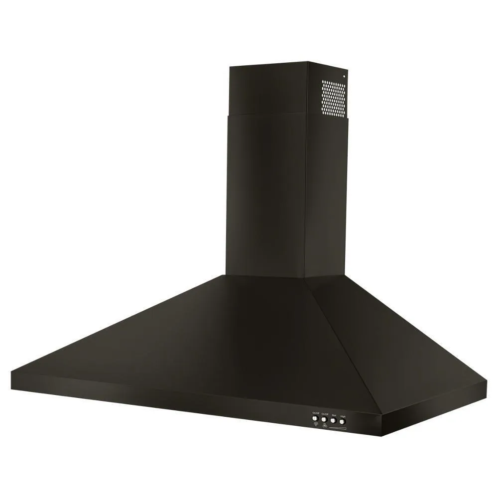 Kitchenaid WVW53UC6HV 36" Contemporary Black Stainless Wall Mount Range Hood