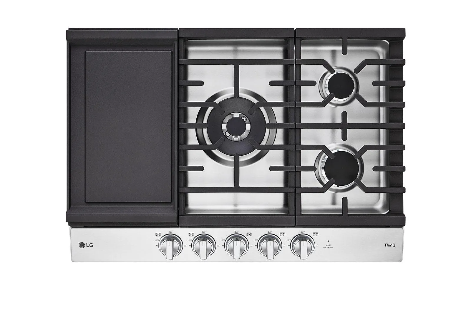 Lg CBGJ3027S 30" Smart Gas Cooktop With Ultraheat&#8482; 22K Btu Dual Burner And Led Knobs Gas 4 burner gas range for kitchen