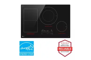 Lg CBIH3017BE 30" Smart Induction Cooktop With Ultraheat&#8482; 5.0Kw Element Electric slide-in electric cooking range