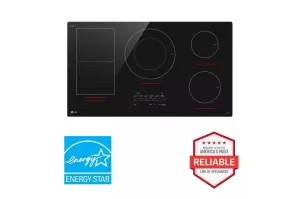 Lg CBIH3617BE 36" Smart Induction Cooktop With Ultraheat&#8482; 5.0Kw Element Electric slide-in electric cooking range