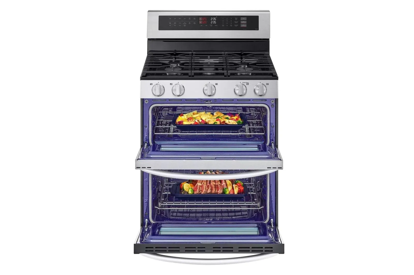 Lg LDGL6924S 6.9 Cu. Ft. Smart Gas Double Oven Freestanding Range With Probake Convection? And Air Fry