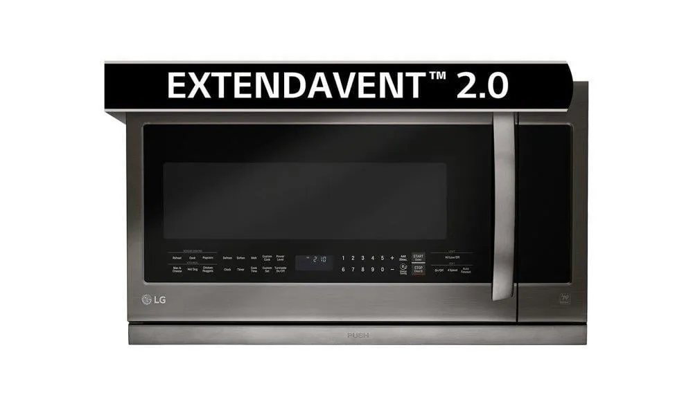 Lg LMHM2237BD Lg Black Stainless Steel Series 2.2 Cu.Ft. Over-The-Range Microwave Oven Over The Range Microwaves convection over-the-range microwave