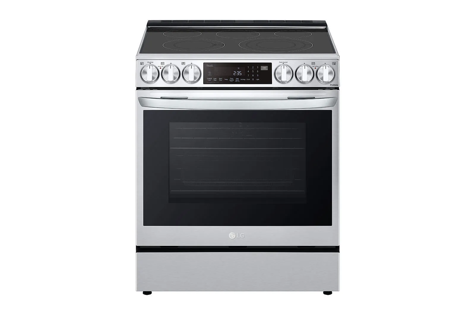 Lg LSEL6335F 6.3 Cu Ft. Smart Wi-Fi Enabled Probake Convection Instaview Electric Slide-In Range With Air Fry Slide In Ranges front control slide-in stove