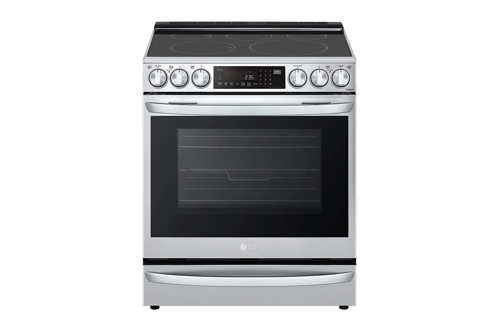 Lg LSEL6337F 6.3 Cu Ft. Smart Wi-Fi Enabled Probake Convection Instaview Electric Slide-In Range With Air Fry Slide In Ranges front control slide-in stove