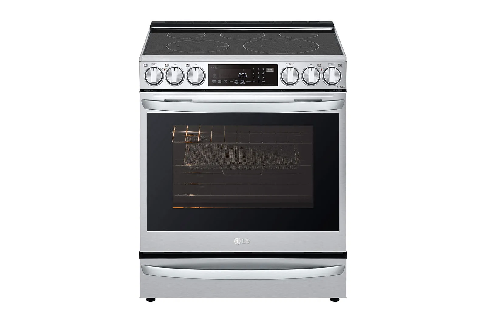 Lg LSEL6337F 6.3 Cu Ft. Smart Wi-Fi Enabled Probake Convection Instaview Electric Slide-In Range With Air Fry