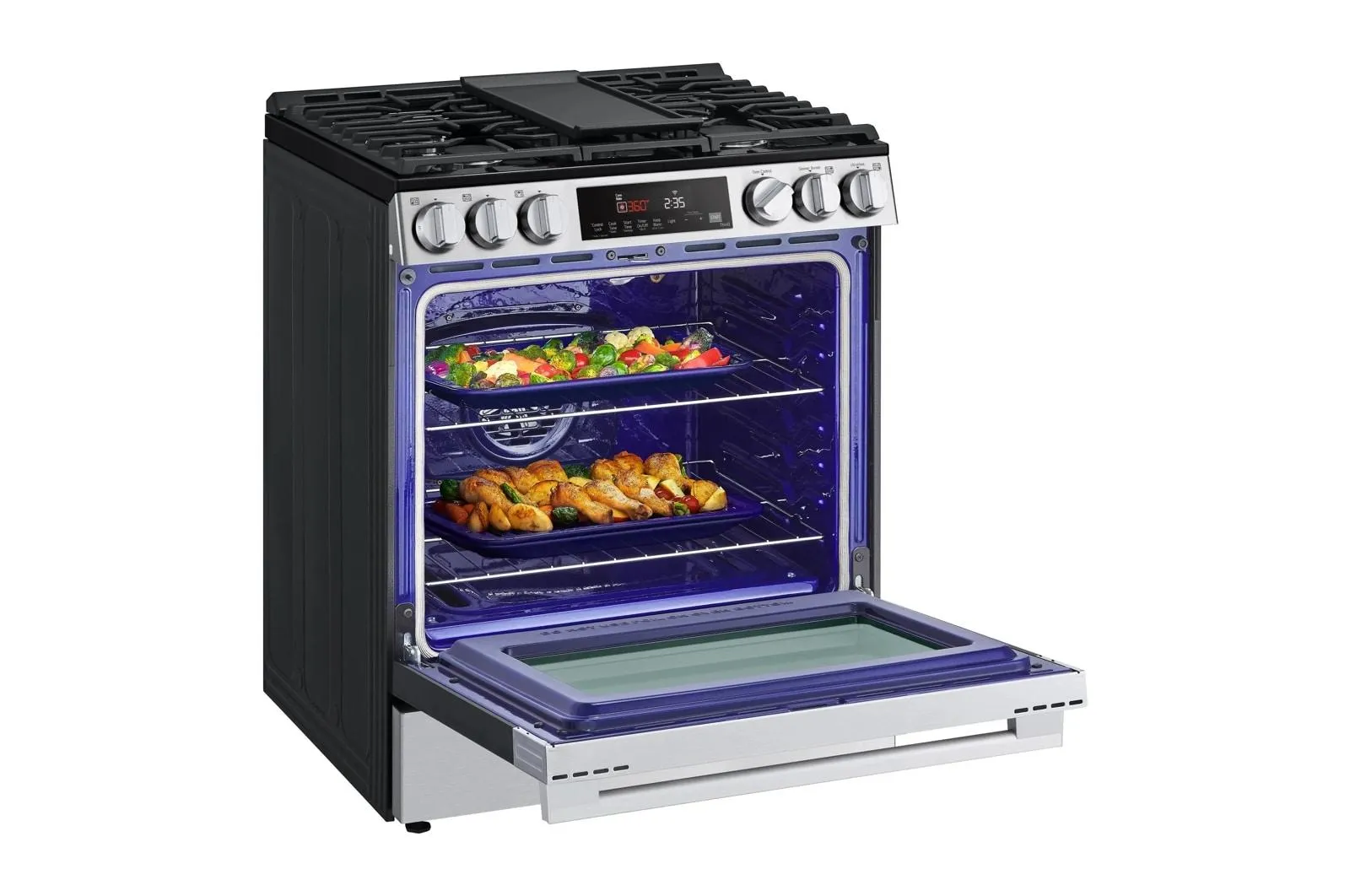 Lg LSGL5833X 5.8 Cu. Ft. Smart Gas Slide-In Range With Convection, Air Fry And Easyclean