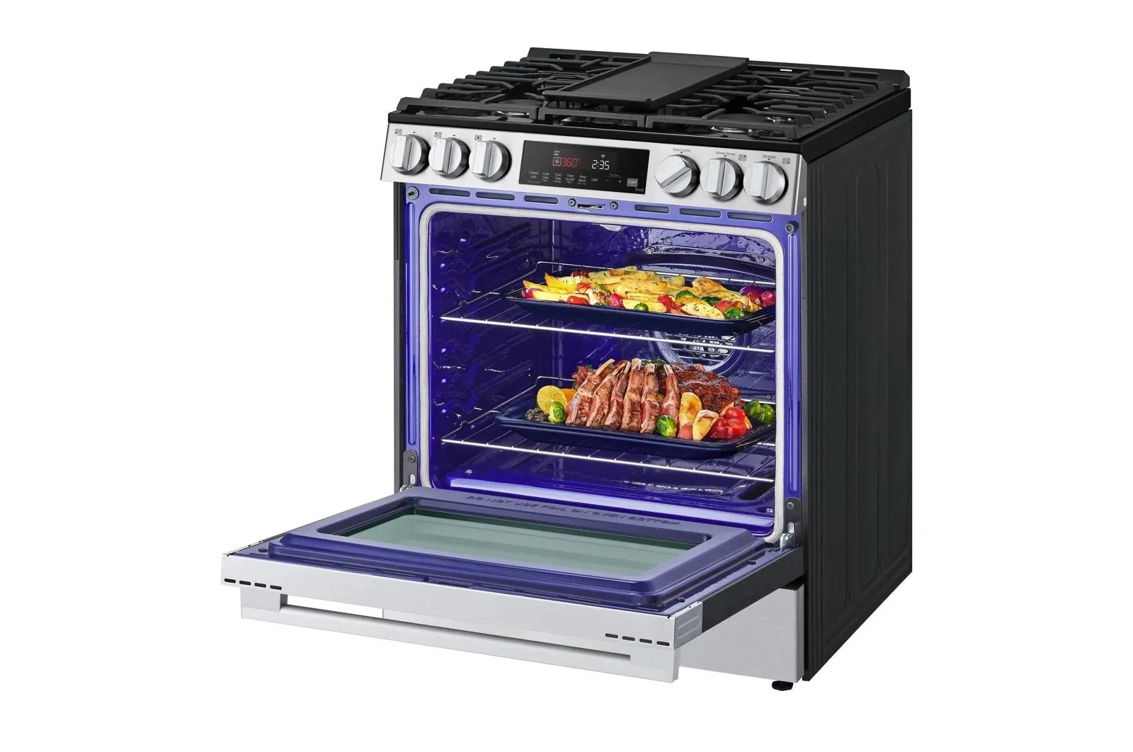 Lg LSGL5833X 5.8 Cu. Ft. Smart Gas Slide-In Range With Convection, Air Fry And Easyclean