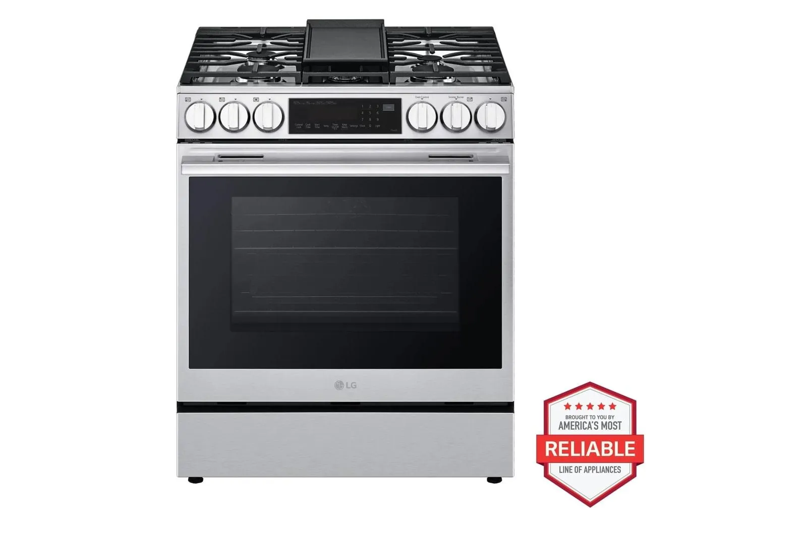 Lg LSGL6335X 6.3 Cu Ft. Smart Gas Slide-In Range Probake Convection Instaview, And Air Fry Slide In Ranges front control slide-in stove