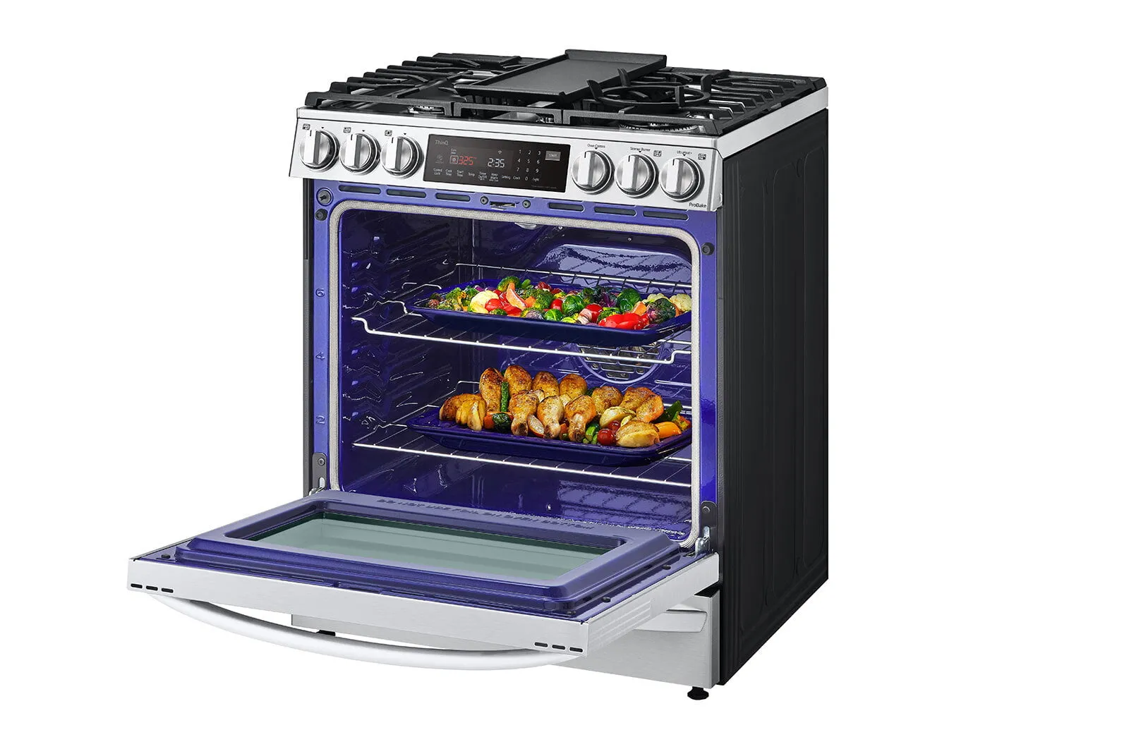Lg LSGL6337F 6.3 Cu Ft. Smart Wi-Fi Enabled Probake Convection Instaview Gas Slide-In Range With Air Fry