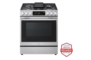 Lg LSGL6337X 6.3 Cu Ft. Smart Gas Slide-In Range With Instaview, Probake Convection, And Air Fry Slide In Ranges front control slide-in stove