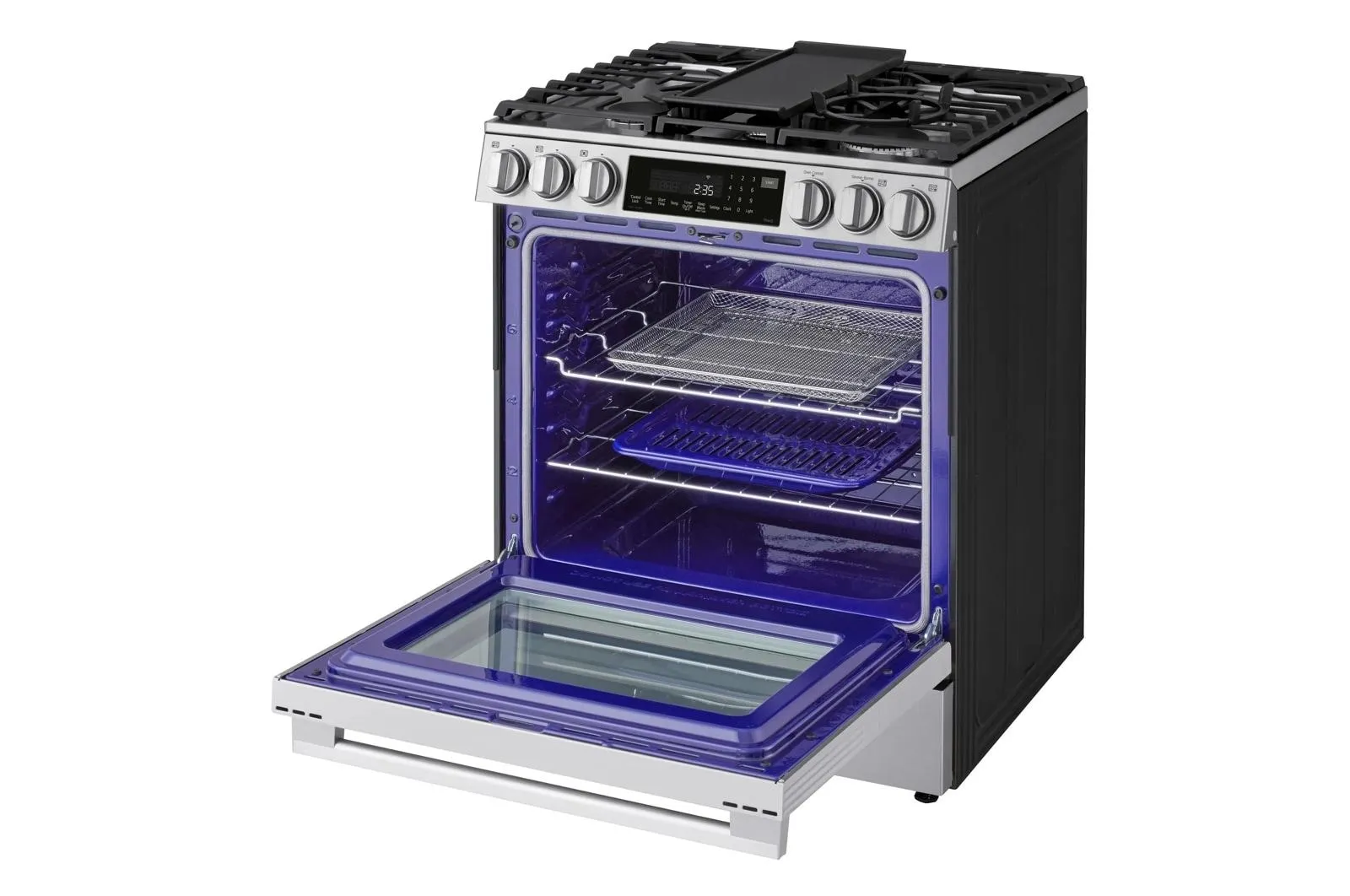 Lg LSGL6337X 6.3 Cu Ft. Smart Gas Slide-In Range With Instaview, Probake Convection, And Air Fry