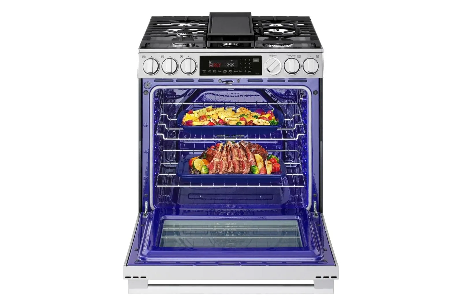 Lg LSGL6337X 6.3 Cu Ft. Smart Gas Slide-In Range With Instaview, Probake Convection, And Air Fry