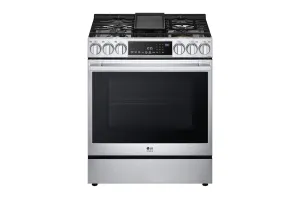 Lg LSGS6338F Lg Studio 6.3 Cu. Ft. Instaview Gas Slide-In Range With Probake Convection And Air Fry Slide In Ranges front control slide-in stove