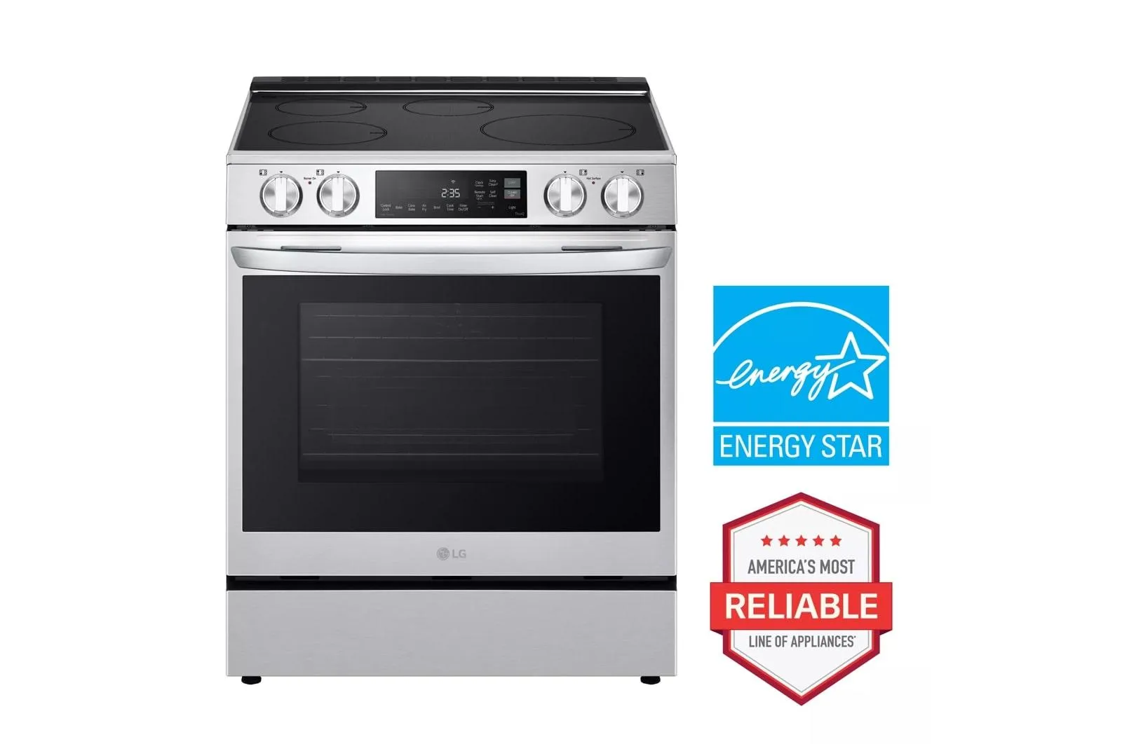 Lg LSIL6334FE 6.3 Cu. Ft. Smart Induction Slide-In Range With Probake Convection And Air Fry Slide In Ranges front control slide-in stove