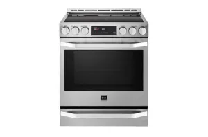 Lg LSSE3027ST Lg Studio 6.3 Cu. Ft. Electric Single Oven Slide-In-Range With Probake Convection Slide In Ranges front control slide-in stove