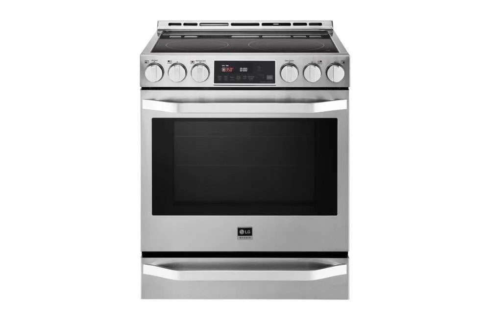 Lg LSSE3027ST Lg Studio 6.3 Cu. Ft. Electric Single Oven Slide-In-Range With Probake Convection Slide In Ranges front control slide-in stove