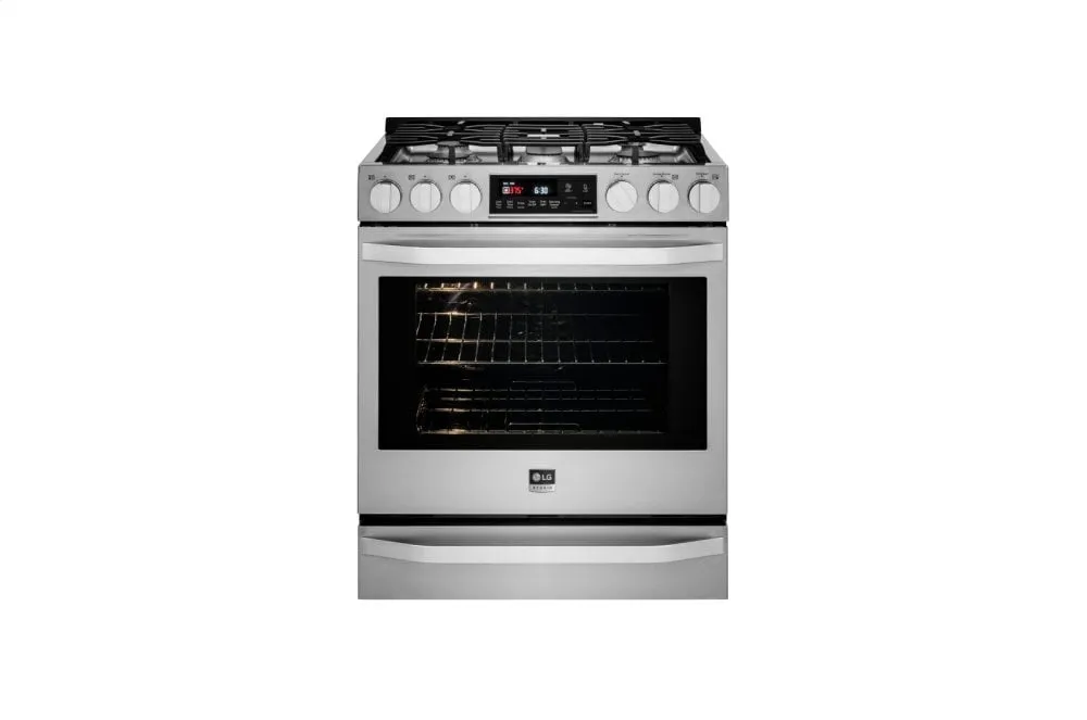 Lg LSSG3016ST Lg Studio 6.3 Cu. Ft. Gas Single Oven Slide-In Range With Probake Convection Slide In Ranges front control slide-in stove