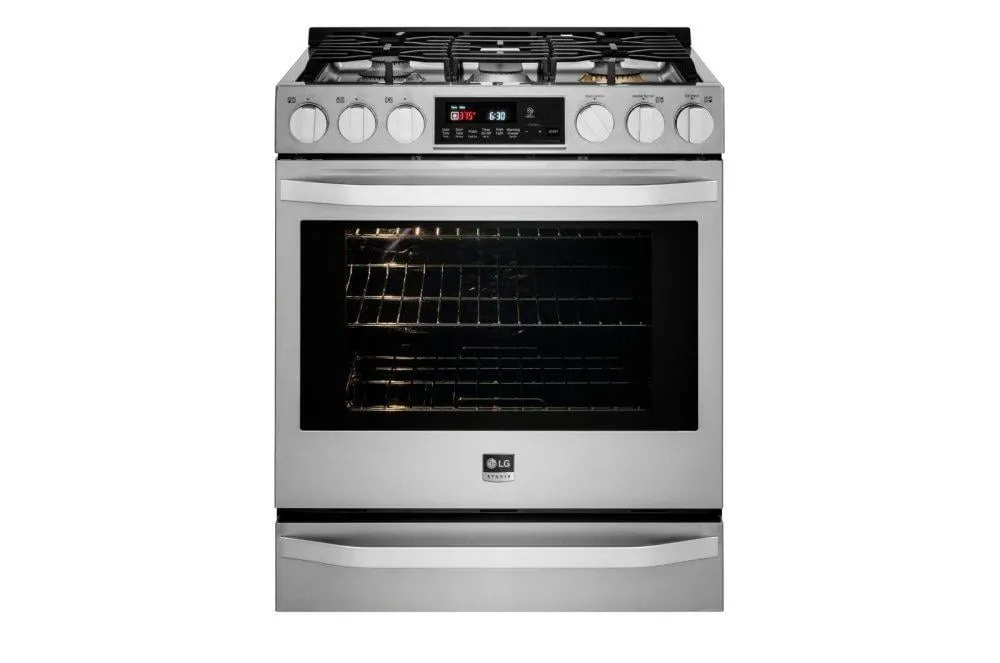 Lg LSSG3017ST Lg Studio 6.3 Cu. Ft. Smart Wi-Fi Enabled Gas Slide-In Range With Probake Convection Slide In Ranges front control slide-in stove
