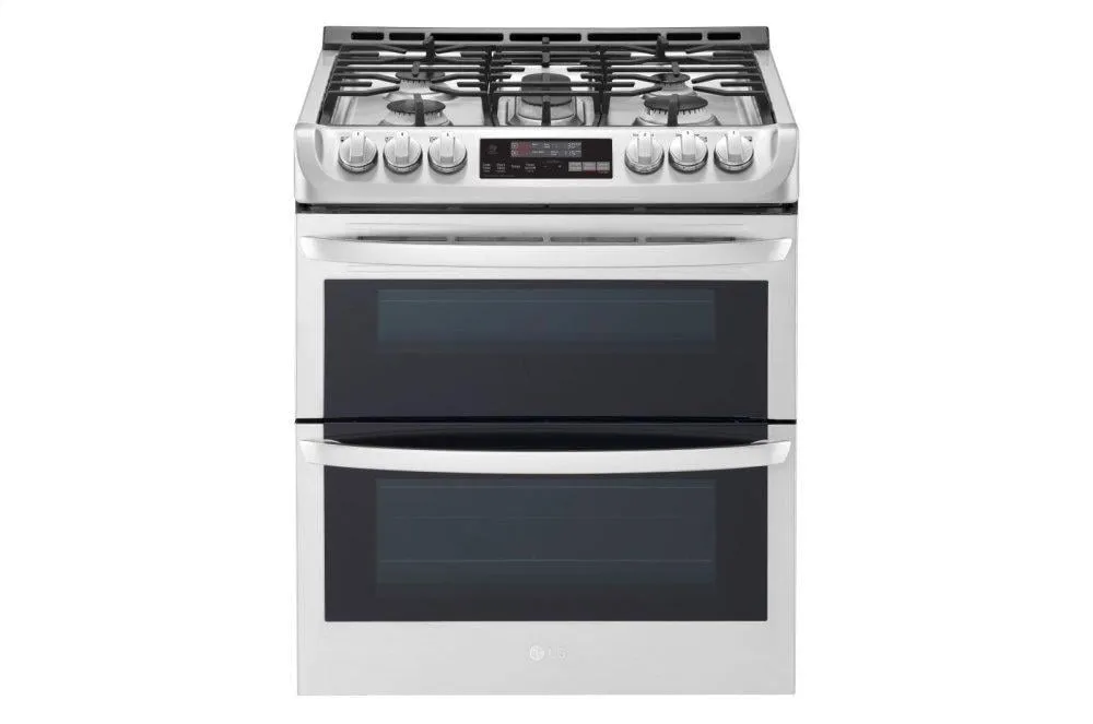 Lg LTG4715ST 6.9 Cu. Ft. Smart Wi-Fi Enabled Gas Double Oven Slide-In Range With Probake Convection And Easyclean Slide In Ranges front control slide-in stove