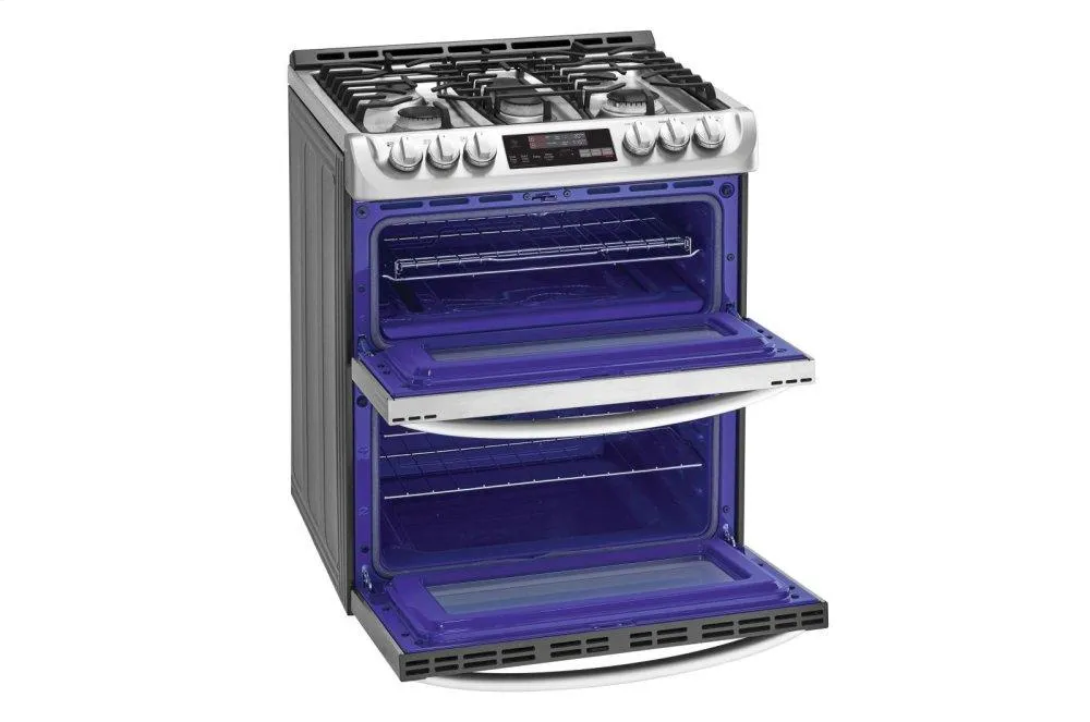Lg LTG4715ST 6.9 Cu. Ft. Smart Wi-Fi Enabled Gas Double Oven Slide-In Range With Probake Convection And Easyclean
