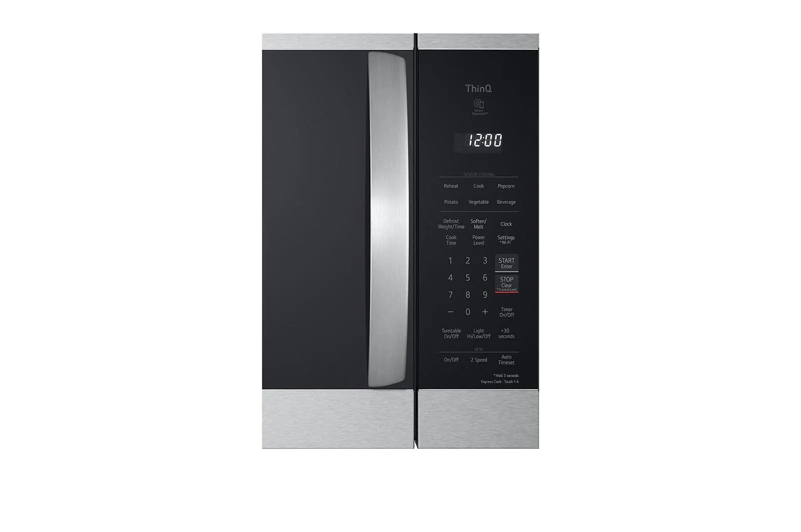 Lg MVEM1825F 1.8 Cu. Ft. Over-The-Range Microwave Oven With Easyclean