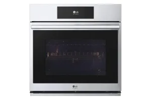 Lg WSES4728F Lg Studio 4.7 Cu. Ft. Smart Instaview Electric Single Built-In Wall Oven With Air Fry & Steam Sous Vide Wall Ovens oven with smart temperature control