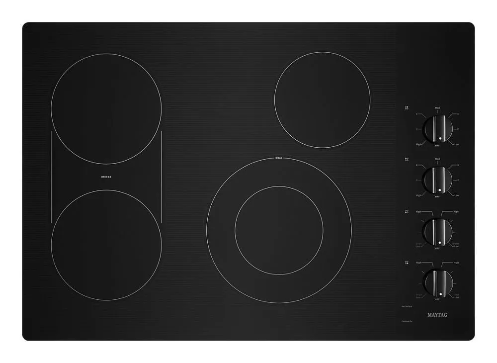 Maytag MEC8830HB 30-Inch Electric Cooktop With Reversible Grill And Griddle Cooktops 30 inch cooktop online